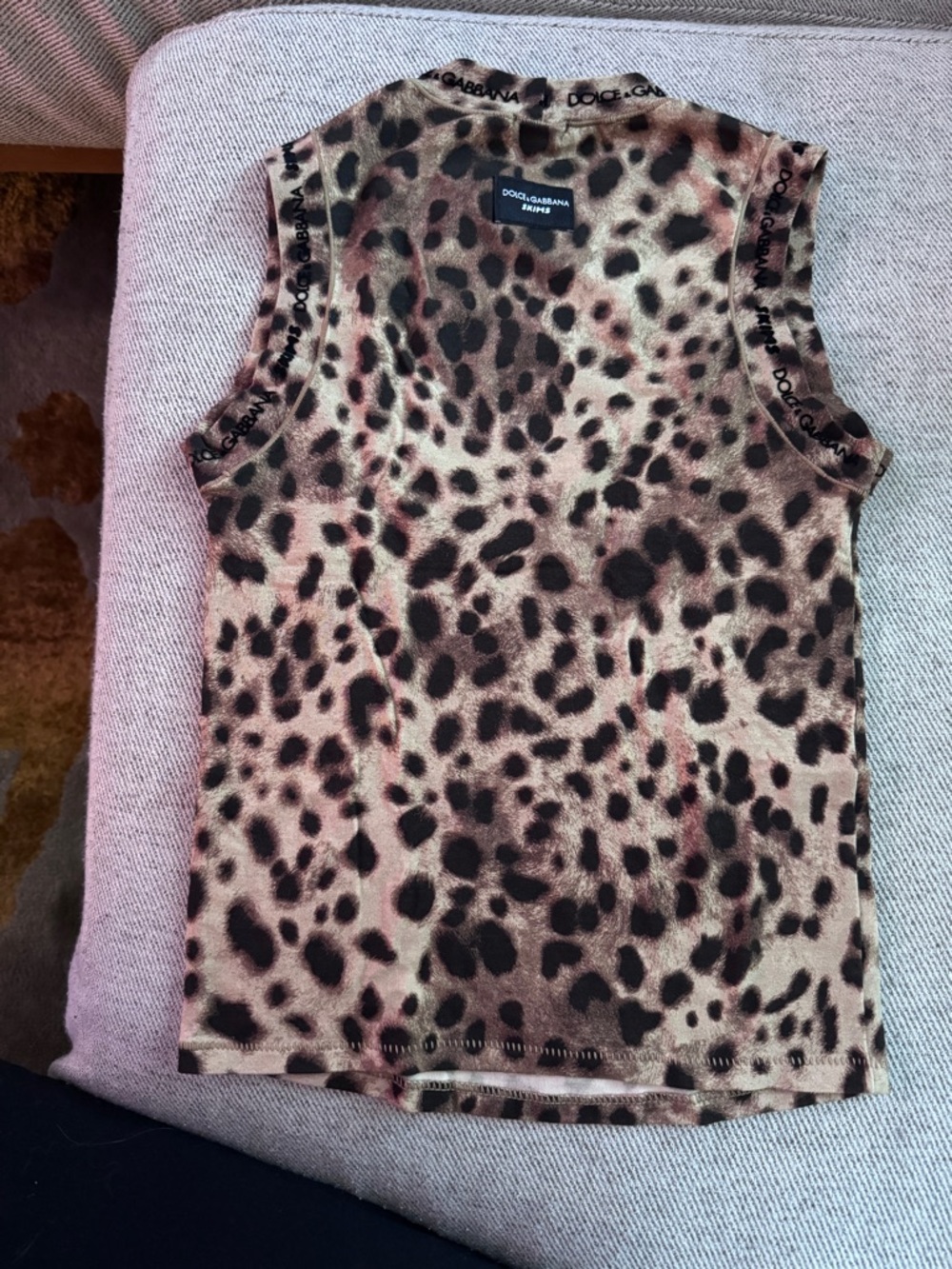 Dolce & Gabbana x Skims Leopard-Print Mock Neck Tank - Picture 2 of 2